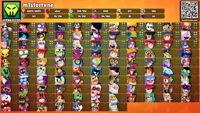 🔥 SUPERCELL ID [BS, CoC, CR] 🔥 ТОП ПОД ОСНОВУ 🔥 МНОГО ДОНАТА💲ПЕРЕПРИВЯЗКА ✅️, 48400 кубков, 106 бравлеров, 34 праймов