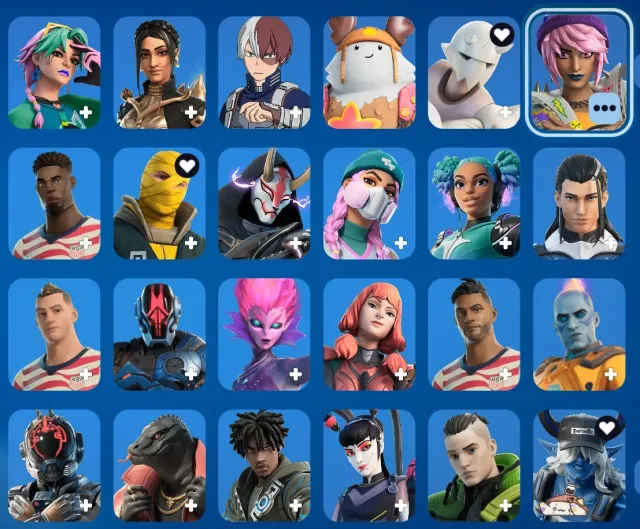 Ancien compte 156 pioches, 190 sacs à dos, 99 émotions, Vente, skins 103