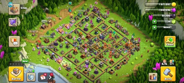 🟥⬛🛑Th 16 NEAR MAX🛑⚫XP 175🛑⚫Heroes Level-K65/Q85/MP50/W40/RC35🛑⚫Gems 35🛑⚫With Gmail🛑⚫Full Access, 16 TH Родной Деревни, 9 TH Строителя