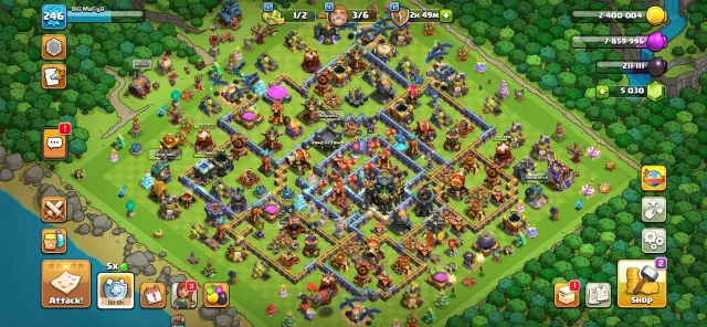⚫️TH 17 MAX (246 LVL)⚫️100-100-72-75-50-6 || 6️⃣Builders ||🚨 11 EQUIPMENTS (5️⃣MAX)🚨| 347 CWL 👑||, 17 TH Main Village, 10 TH Builder