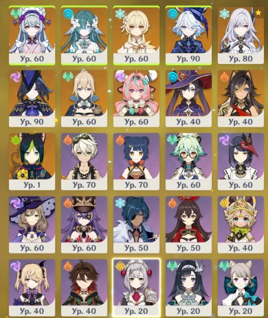 🧿 Clorinda + sigil 🧿 Hydro Archon 🧿 Spring Sigil 🧿 Furina 🧿 Skirk 🧿, Any platform, Email linked, Lumine, Levelled up, AR 55