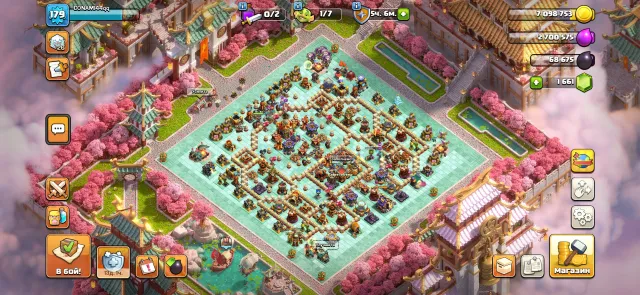 179lvl, Full def, 8 эпик снаряг, 15 скинов, 2 оформления, 16 TH Main Village, 9 TH Builder
