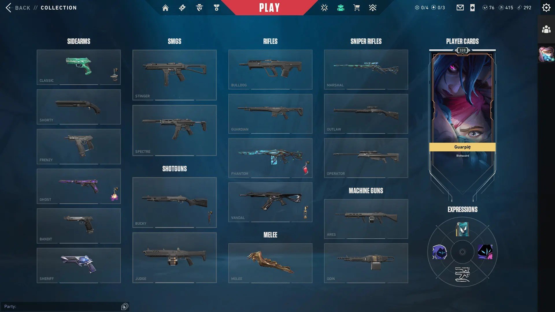 320 LVL. Sale, with rating verification, Knife – Gelesian fan, 10 skins, 3 limit cards, Sale, Bronze 2, Agents: 29, Skins: 10
