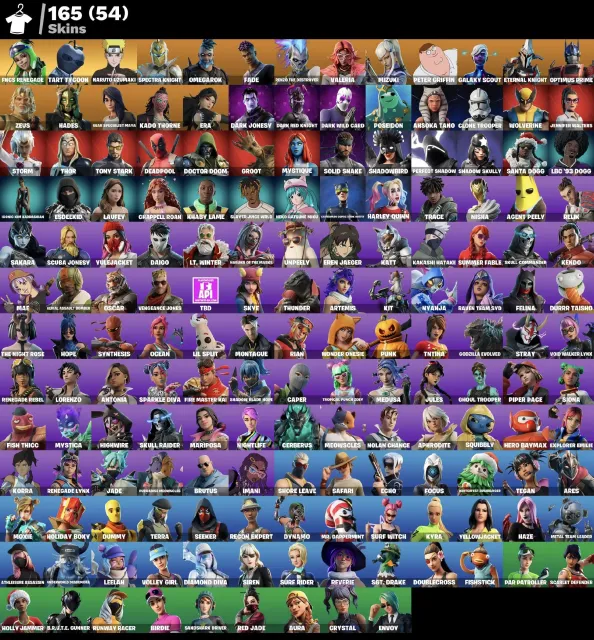 Laughing Out Loud | Naruto Uzumaki | Peter Griffin | Candy Axe | Reaper | Ol’ Woody | 1750 VB, Sale, skins 165