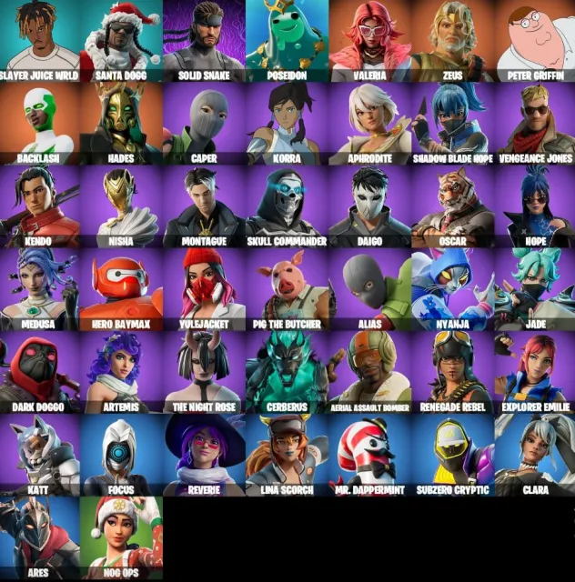 🔥FORTNITE ACCOUNT 🔥 EMAIL CHANGE 🔥44 SKINS 🔥65 KILLS 🔥37 DANCES 🔥, Sale, skins 44