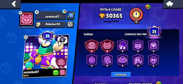 Best account for its price💎💎, 50413 trophies, 104 brawlers, 25 primes