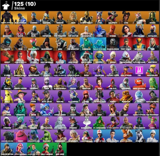 💎👑 OG KONTO FORTNITE [BEZ PSN] | 125 SKINÓW |, Продажа, скины 125
