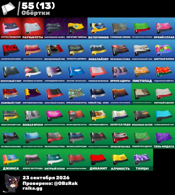 Compte Gula minty génial, Vente, skins 35