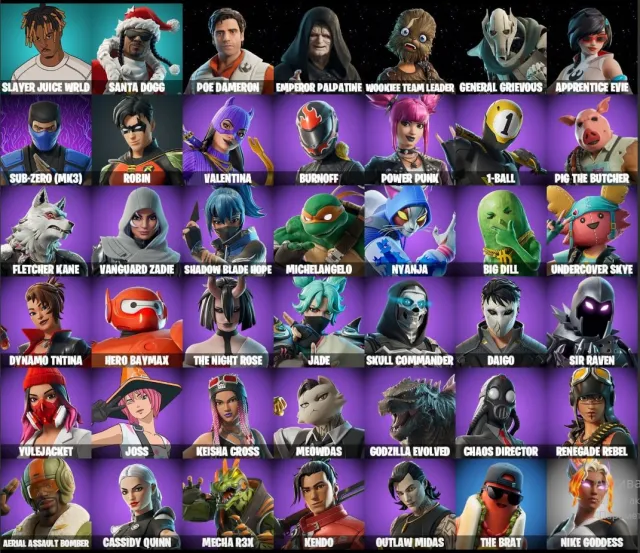 🔥FORTNITE HESABI 🔥 E-POSTA DEĞİŞİMİ 🔥42 SKİN 🔥79 KİROK 🔥45 DANS 🔥58 GLAİDER 🔥, Satış, skinler 42
