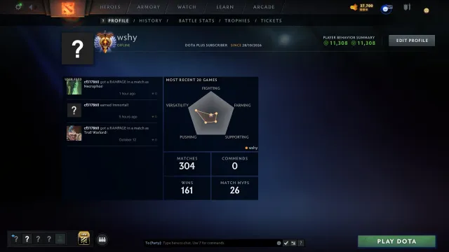 🌸 5724 MMR🌸 EMAIL D'ORIGINE, SANS ACHATS 🌸GARANTIE ≽^•⩊•^≼, Vente, 5724 MMR, 11308 intégrité, 11308 politesse, 304 matchs, 272 heures