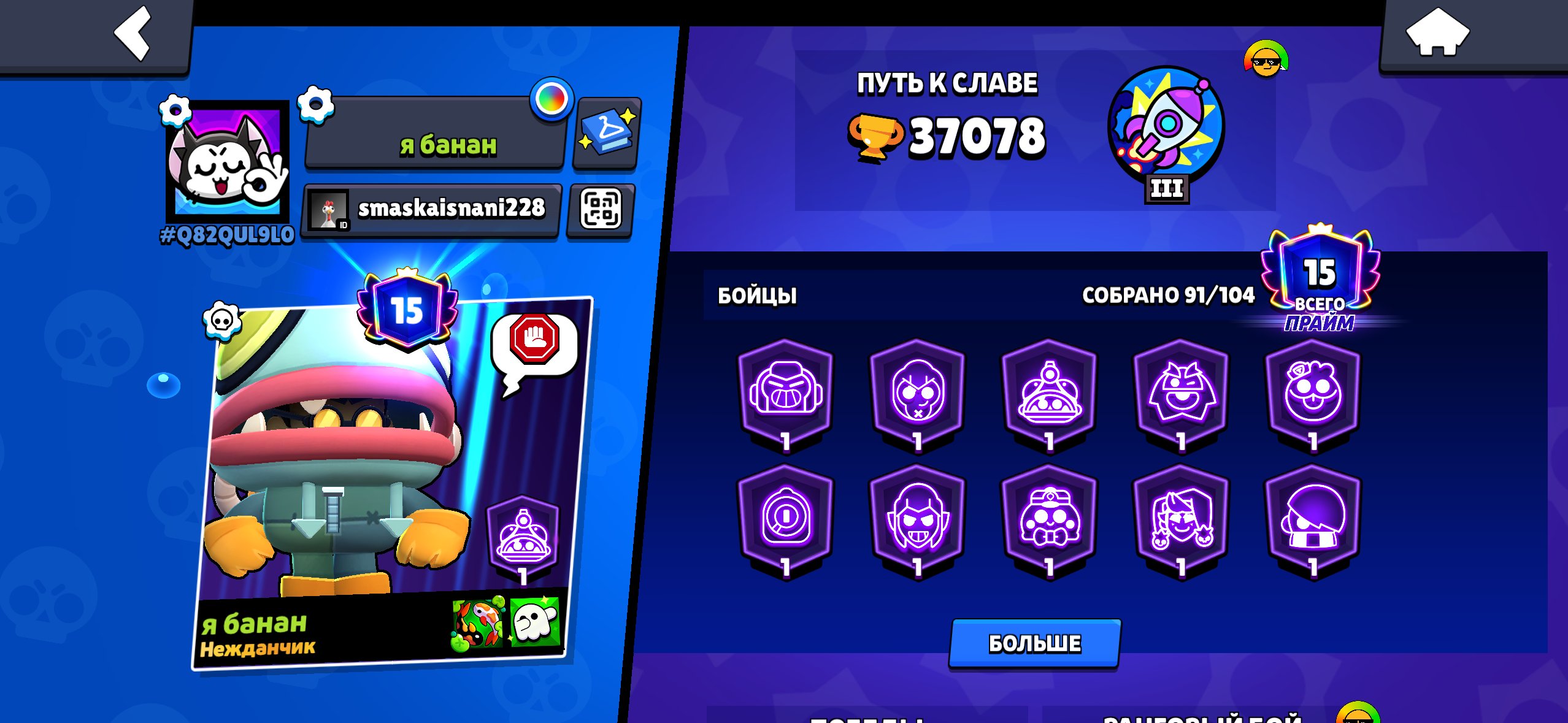 dhsjsjsjsjdjsjdskrnxj, trophies 37078, brawlers 91, primes 15