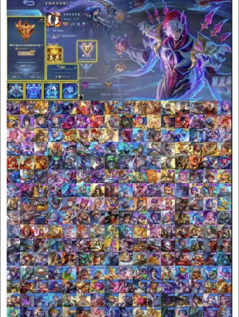 🔥Mega-2🔥Dawning Chu-Bruno-Veil, Naruto Su E, Exorcist Chong, Collector Hufra-Aimon, X5 Leg🔥, Sale, Rank: Epic, Level: 153, Win Rate: 55%, Heroes: 133, Skins: 566
