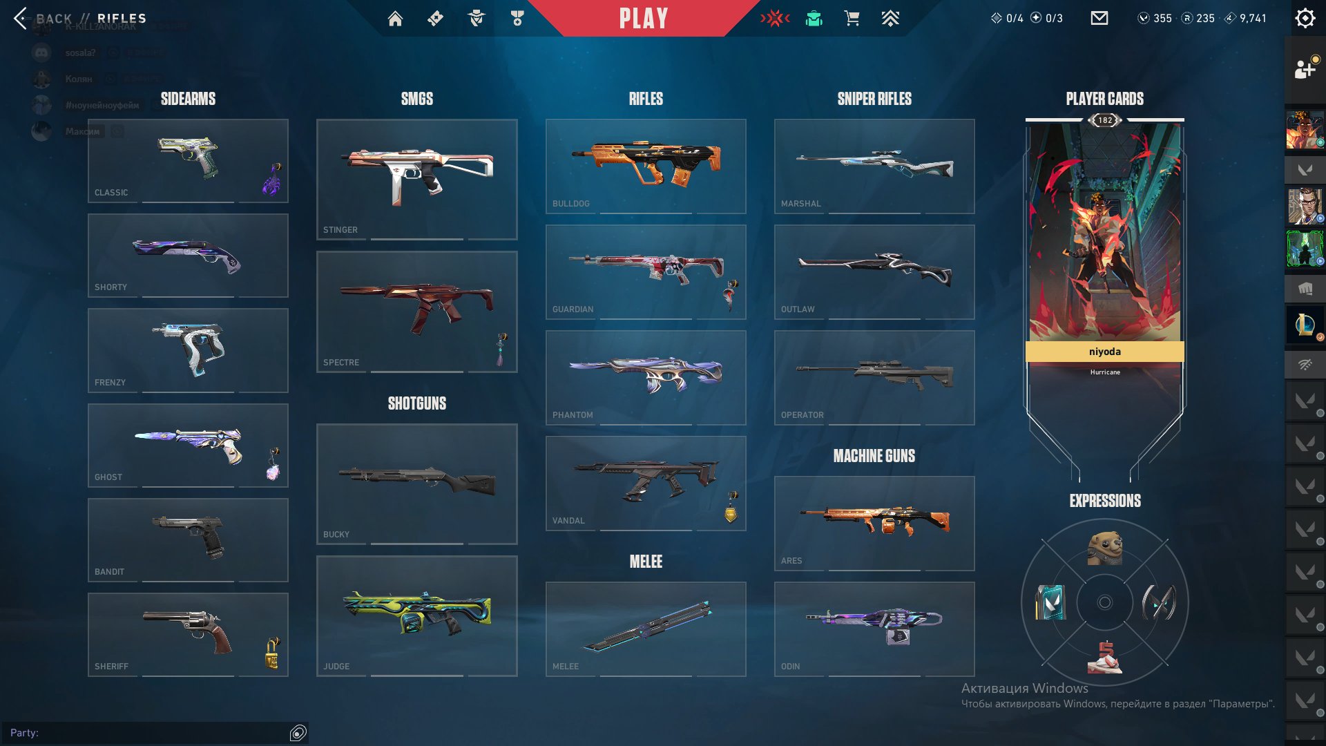 Selling account, lots of premium skins., Sale, Platinum 1, Agents: 26, Skins: 45