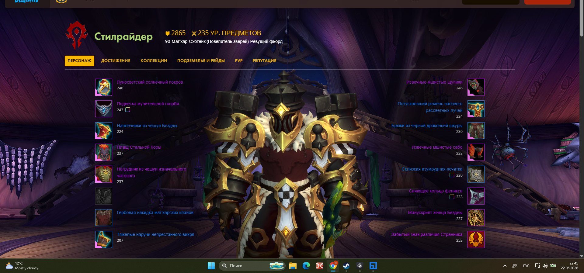 Türkiye Hunter 90 World of Warcraft: Midnight Base Edition, 90 level, Mag'har Orc, Hunter