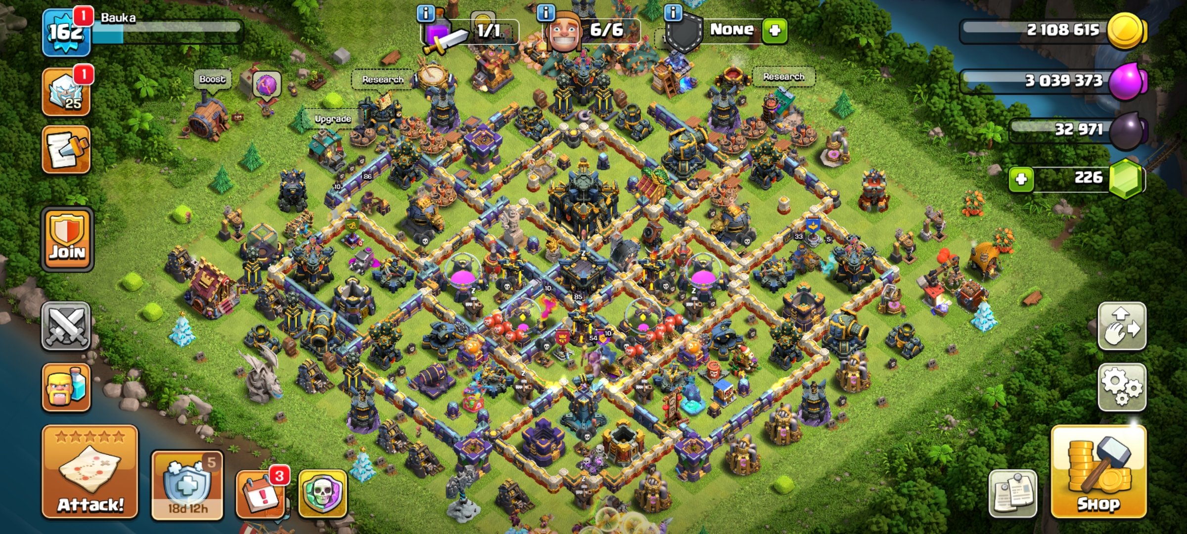 ❤️🔥 17 TH + GOOD DEF ❤️🔥🔮 HEROES【85:86:41:54:33】🔮🏅 RESOURCES (HEAPS) + M ITEMS 🏅🎴 WALLS 16-17 🎴, 17 TH Main Village, 9 TH Builder