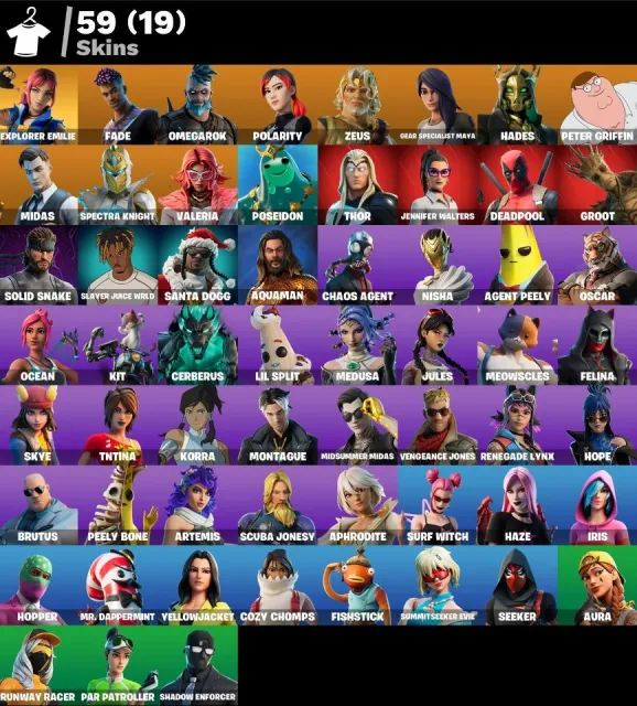 THE BEST ACCOUNT CYBER ACC, Sale, skins 59