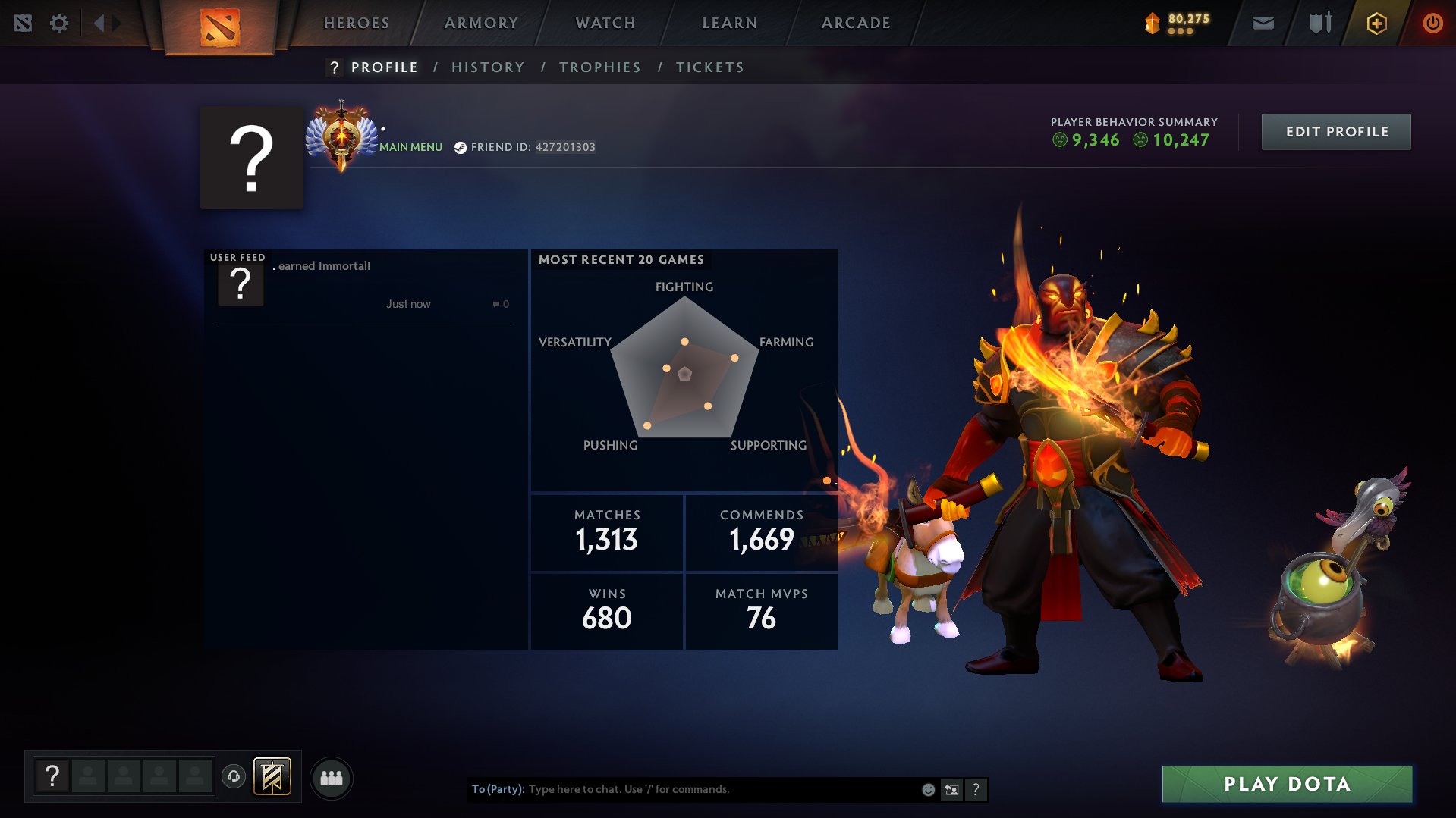 ✅Titan✅, data rebinding✅, Sale, 6024 MMR, 9895 Behavior score, 9895 вежливости, 2000 games, 1500 hours