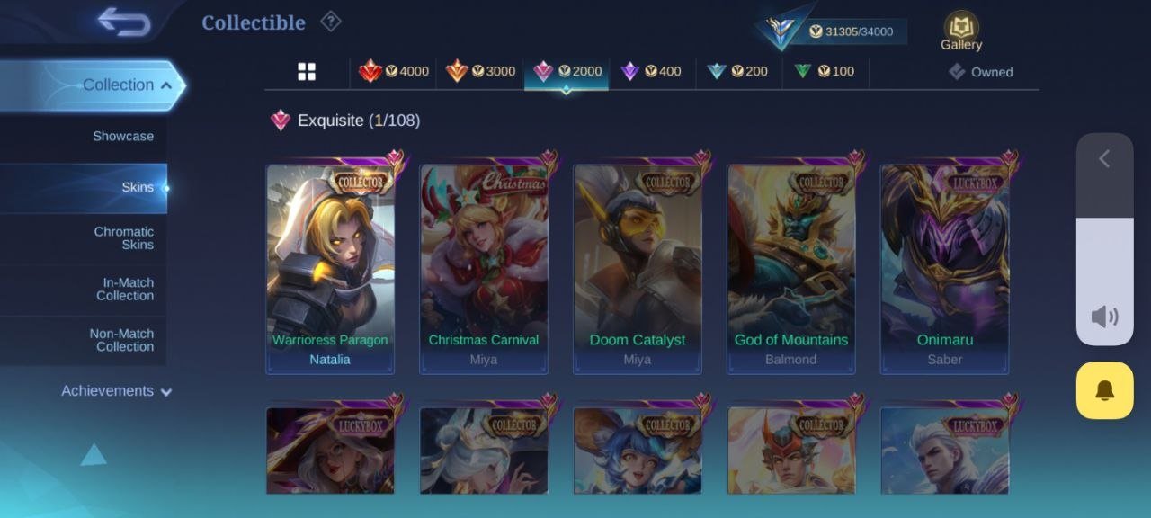 collector Natalia🌈EPIC🌈(moskov⭐Gusion⭐valir⭐YSS⭐Bane⭐Carmila Gaara Vale)🌈 emblem Max, Sale, Rank: Mythic, Level: 45, Winrate: 50%, Heroes: 79, Skins: 147