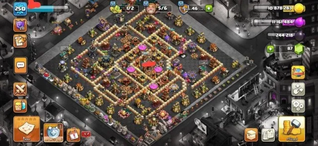 🔥TH 17🔆Great account 🔆 Lvl 250 🔥great skins, 17 TH Родной Деревни