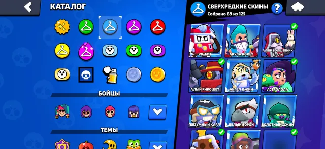 Selling account in Brawl Stars urgently, 87500 trophies, 107 brawlers, 77 primes