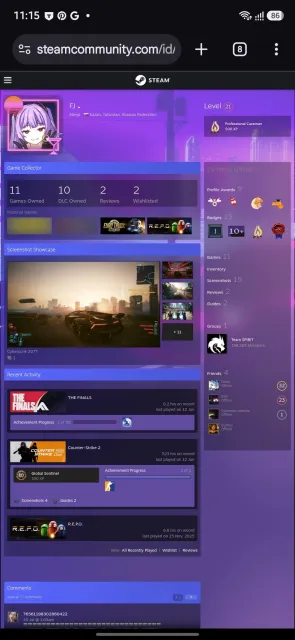 🎮 CS2: Prime-статус, Медаль 2025 | Cyberpunk 2077, RUST, ETS2, REPO, HL2 🚀, Продажа, С инвентарем, Есть PRIME, 22000 CS Rating, Competitive