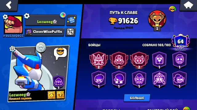 Jdjdbdbdbdbsush dads dry d s, trophies 91262, brawlers 103, primes 64