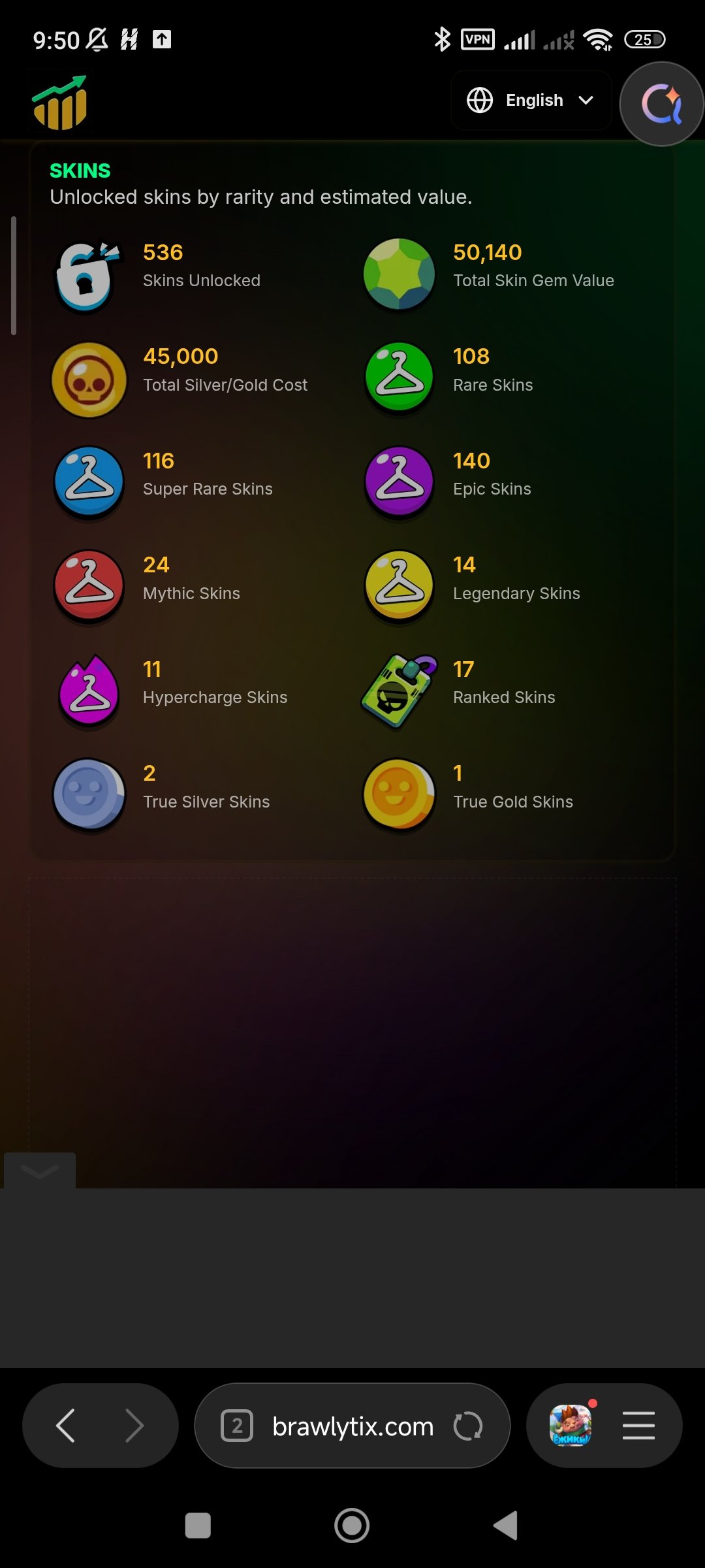 🔥 OG Brawl Stars Account | 105K+ Trophies | All 104 Brawlers | 2019 Account 🔥, trophies 105796, brawlers 104, primes 75