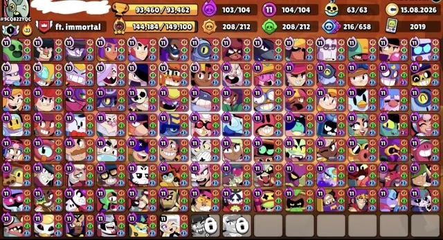 RELINK! MORE DETAILS IN DESCRIPTION!! 35 rank, prestige🔥🔥, master😍, 93462 trophies, 104 brawlers, 58 primes