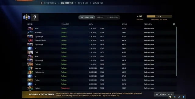 ✅✅Not a smurf pool, Freshly calibrated 33% Has a sword on Sven for 50k✅✅, Sale, 4849 MMR, 7605 honor, 7605 politeness, 1871 matches, 2947 hours