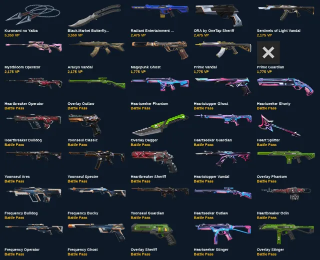 VA4774 EU EU | Level 67 | 35 skins | 17 agents | Kuronami no Yaiba, Black.Market Butterfly Knife, Sale, Under calibration, Agents: 17, Skins: 35
