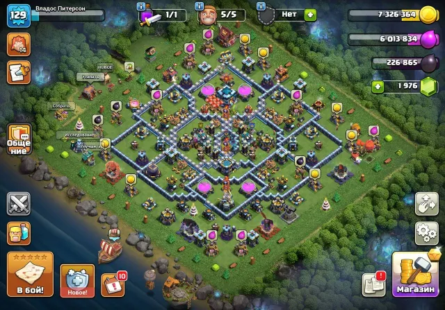 Продам отличный аккаунт Clash of Clans — 13 ТХ с фулл дефом! 🚀, 13 TH Родной Деревни, 8 TH Строителя
