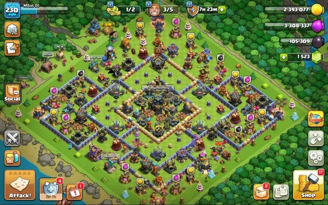 17 TH | 230 LVL | 100/100/64/75/50/16 | full gear + 1.5k gems, 17 TH Native Village, 10 TH Builder