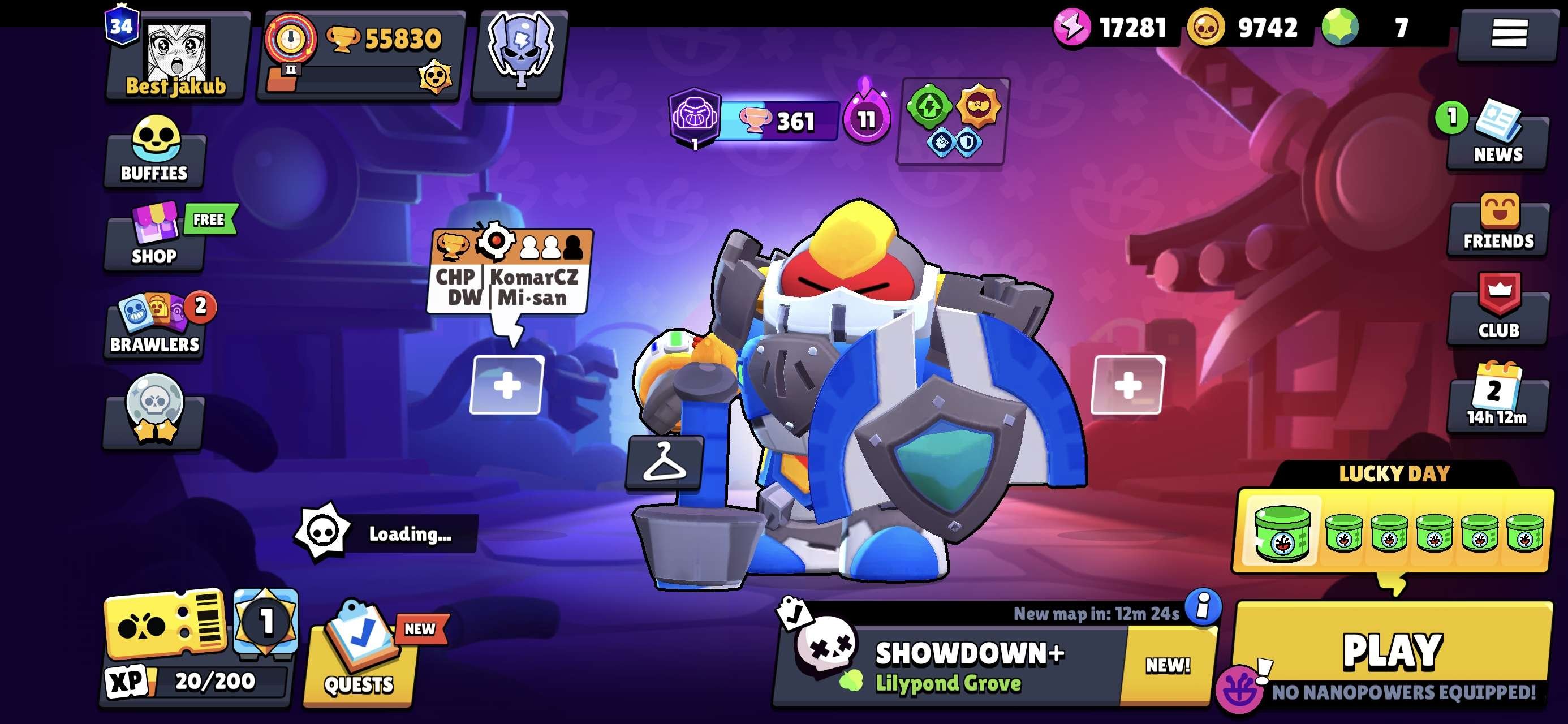 🏆55830 CUP🏆104 of 104👤💎SKINS~25K💎🦊3 OLD BP+7 NEW BP+🦊🏅229 SKINS🏅26-11 POWER🔥34 PRIME🦊, trophies 55830, brawlers 104, primes 34