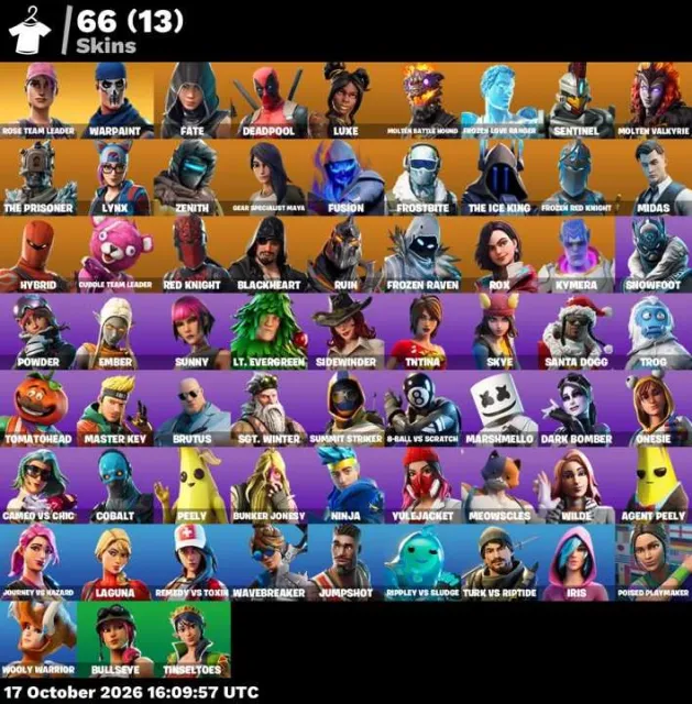 🔥 【FORTNITE】 💚 OG STW, Midas, Take The Elf, Cuddle Team Leader 💚 66 skins | 974 lvl | 1250 V-Bucks, Sale, skins 66