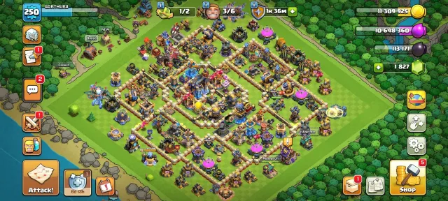 Townhall 18🔥1827 Gem💎Queen 97🎃King 75👑Full Levelup, 18 TH Родной Деревни, 10 TH Строителя
