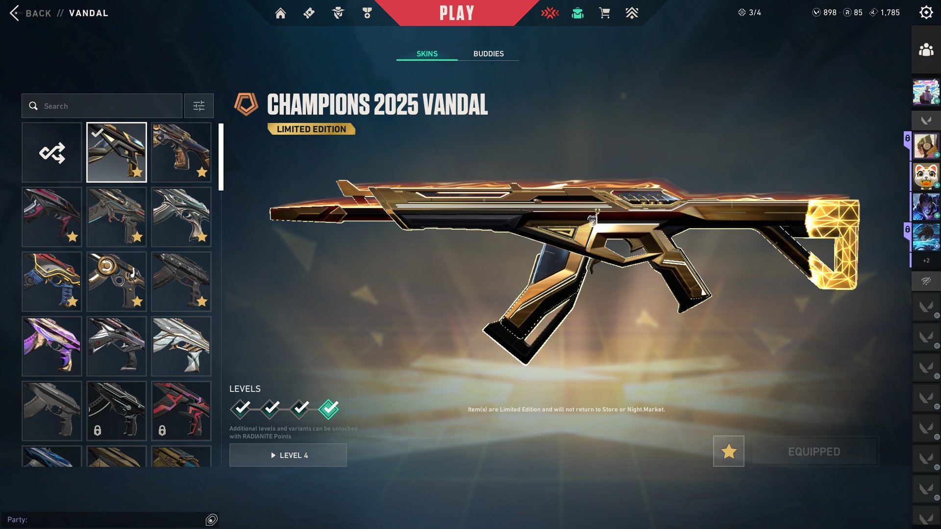 Sell main acc,Vandal Champions 2025, Butterfly VCT 2025, VCT 25 Sen, Sale, Platinum 3, Agents: 25, Skins: 116
