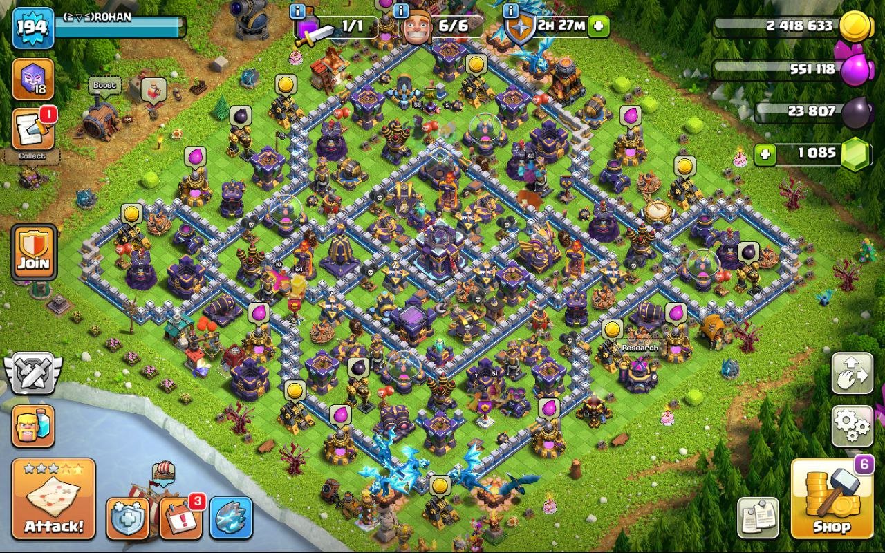 🛡️15 тх🛡️ | 194 LVL | 64/58/48/51/20 | 1000 + гемов | описание 👇, 15 TH Main Village