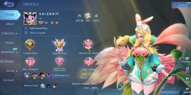 ✅ MAX EMBLEM & HERO ⚜️ COLLECTOR NATALIA 🤖 TRANSFORMER ROGER 🔰 3 LIGHTBORN 💠 16 EPIC SKIN, Продажа, Ранг: Легенда, Уровень: 96, Процент побед: 52%, Герои: 133, Облики: 240
