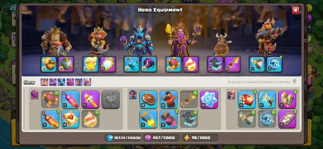 #VC115 Full 18TH / BH9 / Full Profile Unlocked / Hero(110,110,95,85,55,25) / 16x EPIC EQ, 18 TH Home Village, 9 TH Builder Base