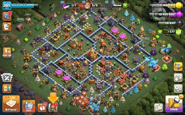 Перепривязка ✅16 TH 80% фулл | 205 LVL | 75/80/46/63/41/13 | топ снаряга + 1.5 к гемов, 16 TH Родной Деревни, 6 TH Строителя