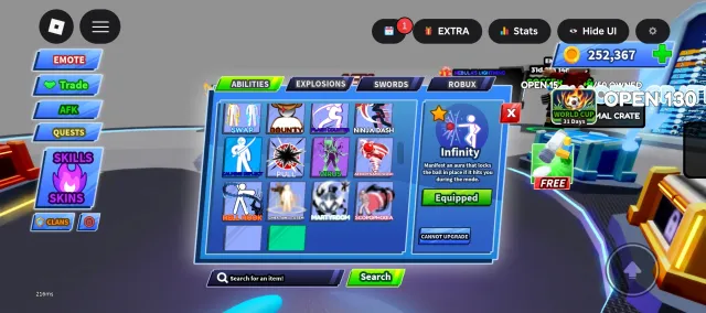 Korblox, Blade Ball Infinity + QA (Perm), Roblox Age Group 16+, Sale, Voice chat: No