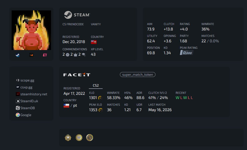 ✨ Account CS2 ✨ – Level 11 Steam | 3 Medals | Faceit Verified, Sale, Available, Yes PRIME