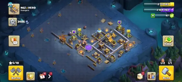 Th18➤Legend 3➤16k+ gems➤6 Hero max➤Profile Very Good➤Helper Hut Max 3x➤10 epic max, 18 TH Родной Деревни, 10 TH Строителя