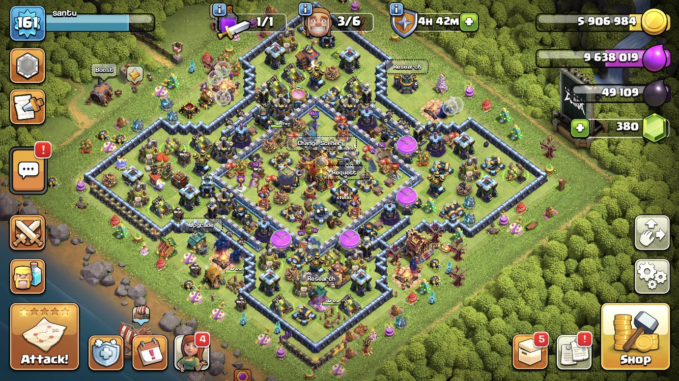 🔥Th 16 Near MAX—💖| 75-75-45-50-25-1|🚨Best equipments🚨| 613 CWL🏆| VERY old trees 🌲 || FULL ACCESS✔️, 16 TH Main Village