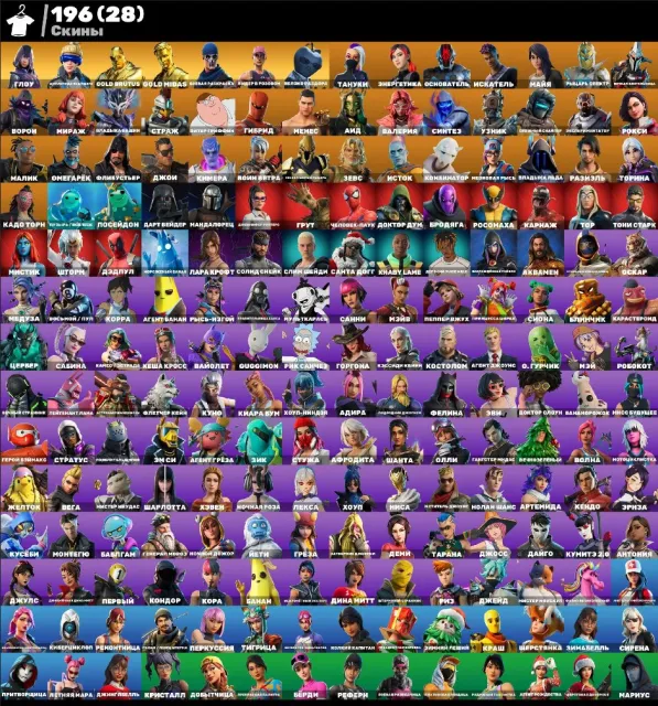 💮АВТОВЫДАЧА💮196 skins🌺Super PVE🫐Левиафан🌺Глоу🫐Кастомка🌺Лара Крофт🫐Мара🌺Куно🫐Take The Elf🌺1550VB, Продажа, скины 196