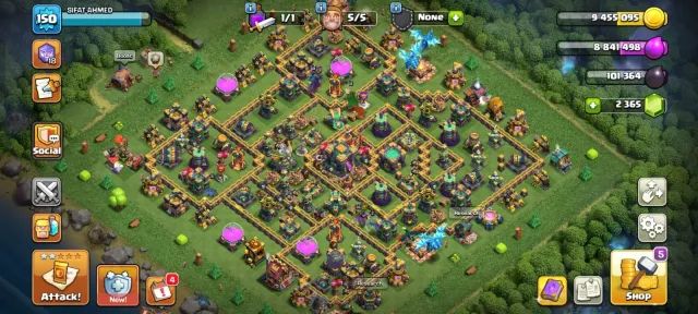 🏆 TH14 FULL MAXED 🏆 8X EQUIPMENT (ALMOST MAXED) / MAX HEROES 85-85-60-60-30 / NC AVAILABLE, 14 TH Main Village