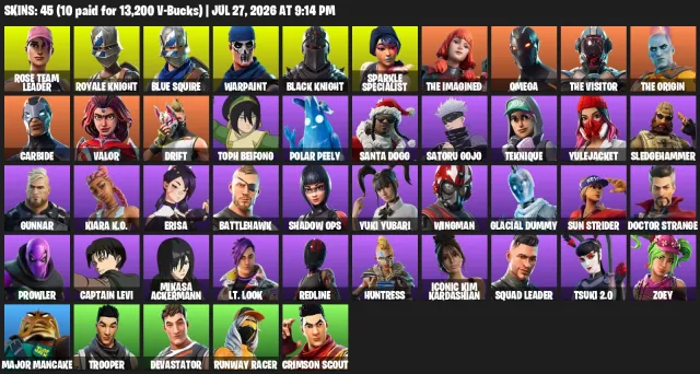45 Skins | OG STW | Black Knight | Sparkle Specialist | Blue Squire, Sale, skins 45
