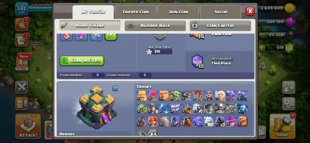 🔥 Epic TH14 | 🧱 All Walls Maxed | 🦸 Heroes 50-51-18-38-05, 14 TH Родной Деревни, 8 TH Строителя