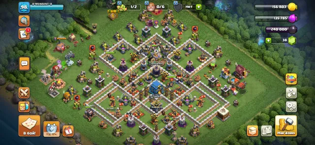 Ready account: Clash of Clans TH12 (skins, gear) + Clash Royale — take and play!, 12 TH Home Village, 9 TH Builder Base