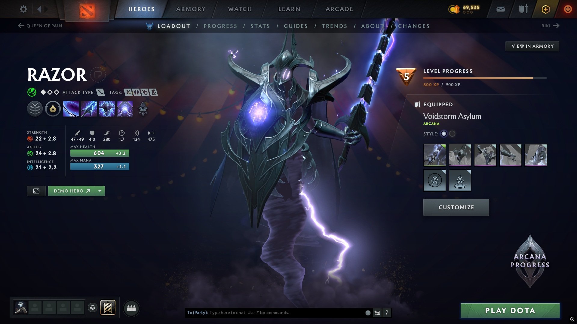 ✅ ARCANAS: VOID, RAZOR ✅6276 MMR✅100 LVL✅30 DOUBLE DOWN TOKENS✅, Sale, 6276 MMR, 8400 Behavior score, 8400 вежливости, 3049 games, 2500 hours